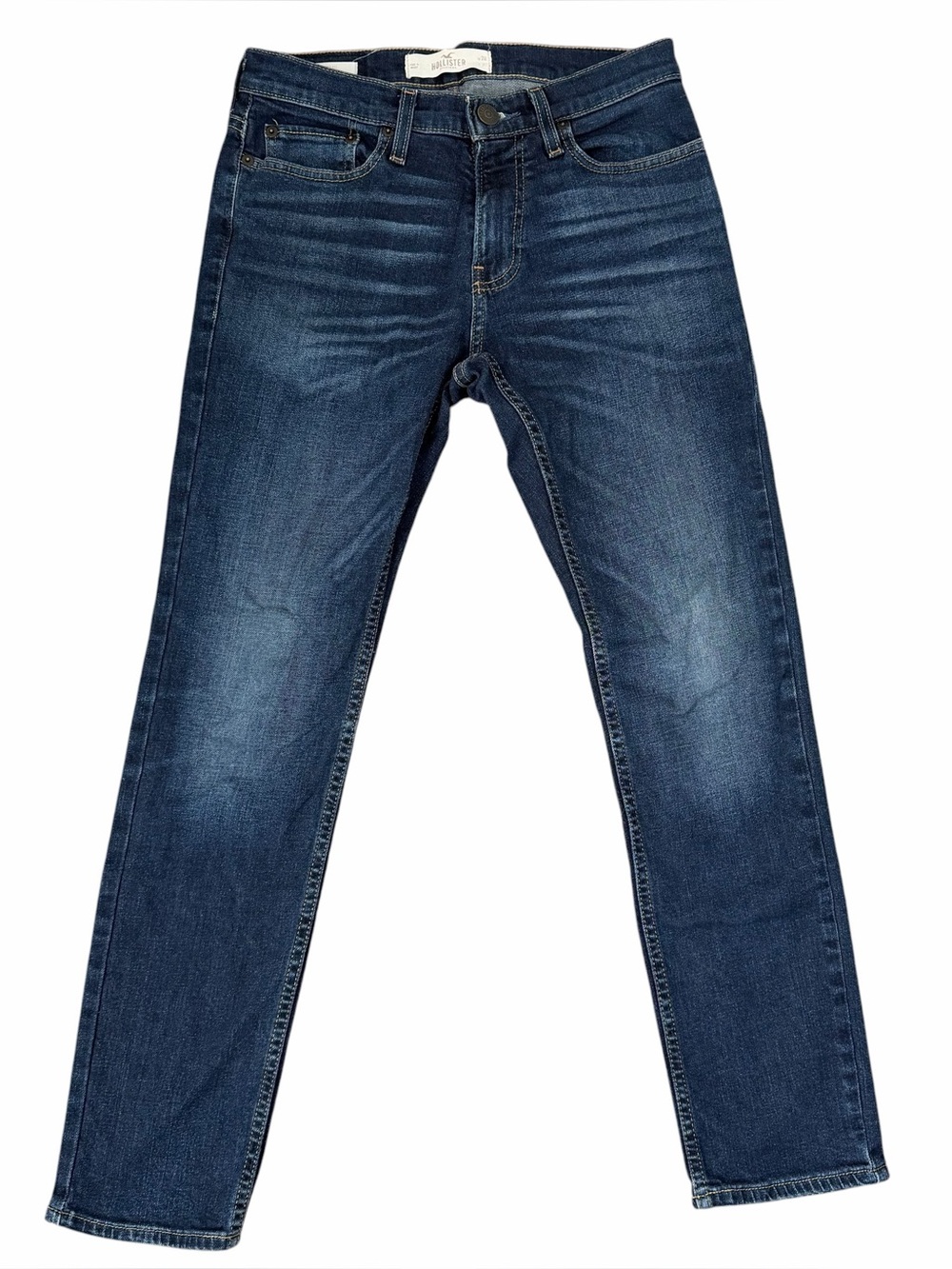 Hollister Jeans Mens 28x30 Skinny Fit Stretch Blue Med Wash Denim Y2K Streetwear
